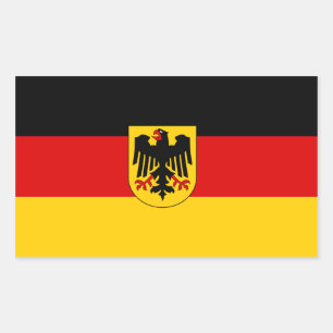 Sticker Rectangulaire Drapeau fédéral de l'Allemagne
