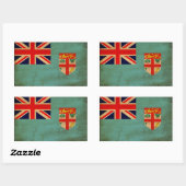 Sticker Rectangulaire Drapeau Fidji (Feuille)