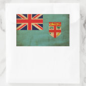 Sticker Rectangulaire Drapeau Fidji (Sac)
