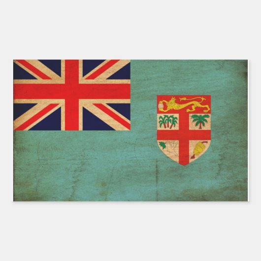 Sticker Rectangulaire Drapeau Fidji (Devant)