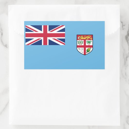Sticker Rectangulaire Drapeau Fidji (Sac)