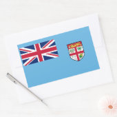 Sticker Rectangulaire Drapeau Fidji (Enveloppe)