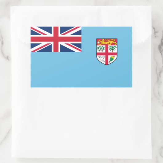 Sticker Rectangulaire Drapeau fidjien/fidjien (Sac)