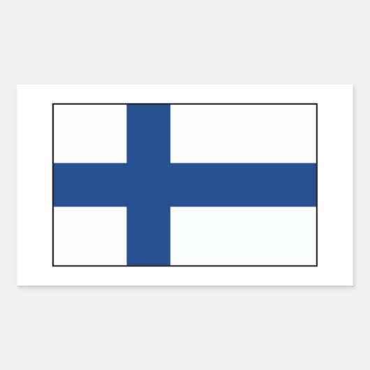 Sticker Rectangulaire Drapeau finlandais (Devant)