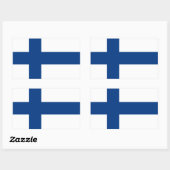 Sticker Rectangulaire Drapeau Finlande (Feuille)