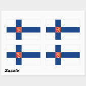 Sticker Rectangulaire Drapeau Finlande/Finlande/Finlande (Feuille)