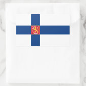 Sticker Rectangulaire Drapeau Finlande/Finlande/Finlande (Sac)