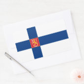 Sticker Rectangulaire Drapeau Finlande/Finlande/Finlande (Enveloppe)