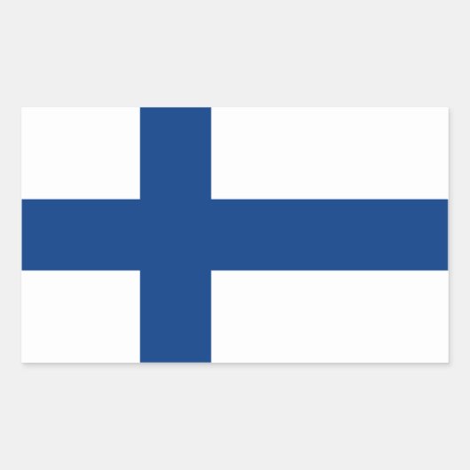 Sticker Rectangulaire Drapeau Finlande/Finlande/Finlande (civil) (Devant)