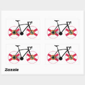 Sticker Rectangulaire Drapeau Floride Cyclisme (Feuille)