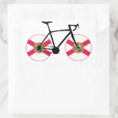 Sticker Rectangulaire Drapeau Floride Cyclisme (Sac)