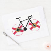 Sticker Rectangulaire Drapeau Floride Cyclisme (Enveloppe)