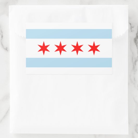 Sticker Rectangulaire Drapeau FOUR Chicago (Sac)