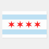 Sticker Rectangulaire Drapeau FOUR Chicago (Devant)