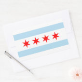 Sticker Rectangulaire Drapeau FOUR Chicago (Enveloppe)