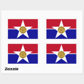 Sticker Rectangulaire Drapeau FOUR Dallas (Feuille)