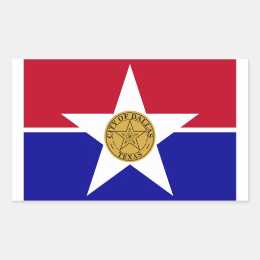 Sticker Rectangulaire Drapeau FOUR Dallas (Devant)