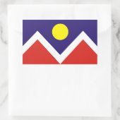 Sticker Rectangulaire Drapeau FOUR Denver, Colorado (Sac)