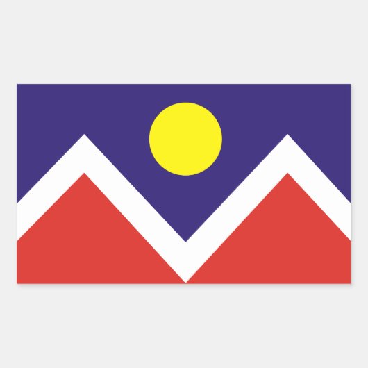 Sticker Rectangulaire Drapeau FOUR Denver, Colorado (Devant)