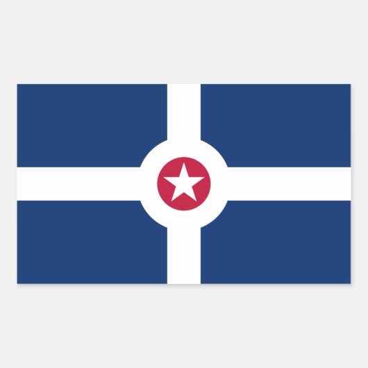 Sticker Rectangulaire Drapeau FOUR Indianapolis (Devant)
