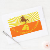 Sticker Rectangulaire Drapeau FOUR Jacksonville (Enveloppe)