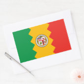 Sticker Rectangulaire Drapeau FOUR Los Angeles (Enveloppe)
