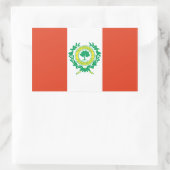 Sticker Rectangulaire Drapeau FOUR Raleigh, Caroline du Nord (Sac)