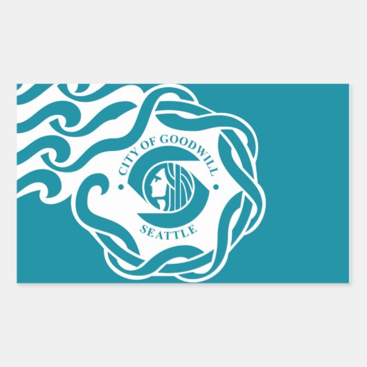 Sticker Rectangulaire Drapeau FOUR Seattle (Devant)