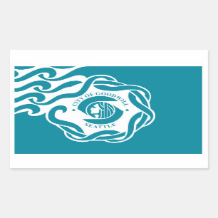 Sticker Rectangulaire Drapeau FOUR Seattle