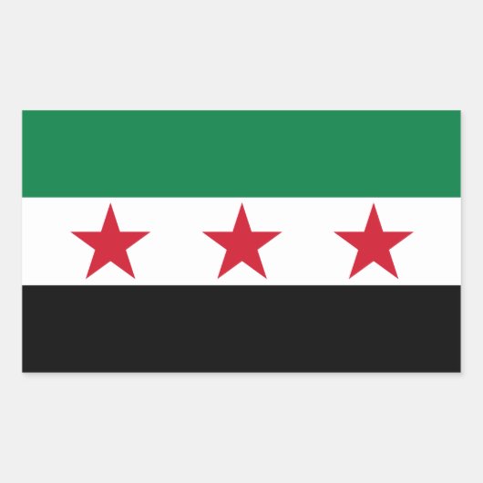 Sticker Rectangulaire Drapeau FOUR Syrie (Devant)