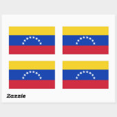 Sticker Rectangulaire Drapeau FOUR Venezuela (Feuille)