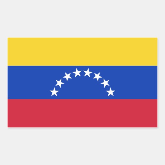 Sticker Rectangulaire Drapeau FOUR Venezuela (Devant)