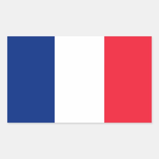 Sticker Rectangulaire Drapeau français (Devant)