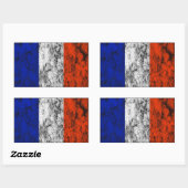 Sticker Rectangulaire drapeau français (Feuille)
