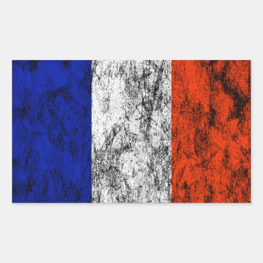 Sticker Rectangulaire drapeau français (Devant)