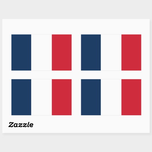 Sticker Rectangulaire Drapeau français (Feuille)