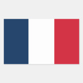 Sticker Rectangulaire Drapeau français (Devant)