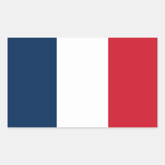 Sticker Rectangulaire Drapeau français (Devant)
