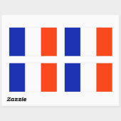 Sticker Rectangulaire drapeau français (Feuille)