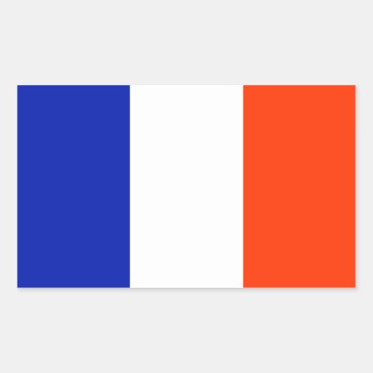 Sticker Rectangulaire drapeau français (Devant)