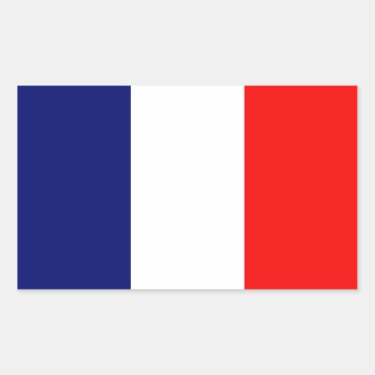 Sticker Rectangulaire Drapeau français (Devant)
