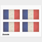 Sticker Rectangulaire Drapeau français désabusé (Feuille)