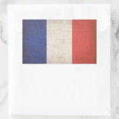 Sticker Rectangulaire Drapeau français désabusé (Sac)