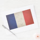 Sticker Rectangulaire Drapeau français désabusé (Enveloppe)