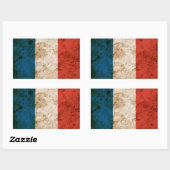 Sticker Rectangulaire Drapeau français robuste (Feuille)