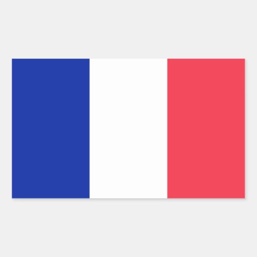 Sticker Rectangulaire Drapeau France (Devant)
