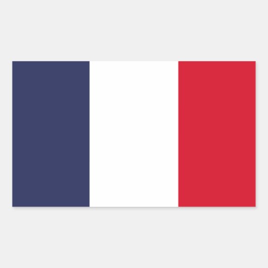 Sticker Rectangulaire Drapeau France (Devant)