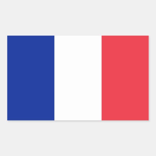Sticker Rectangulaire Drapeau France (Devant)