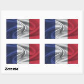 Sticker Rectangulaire Drapeau France (Feuille)