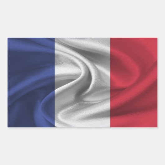 Sticker Rectangulaire Drapeau France (Devant)